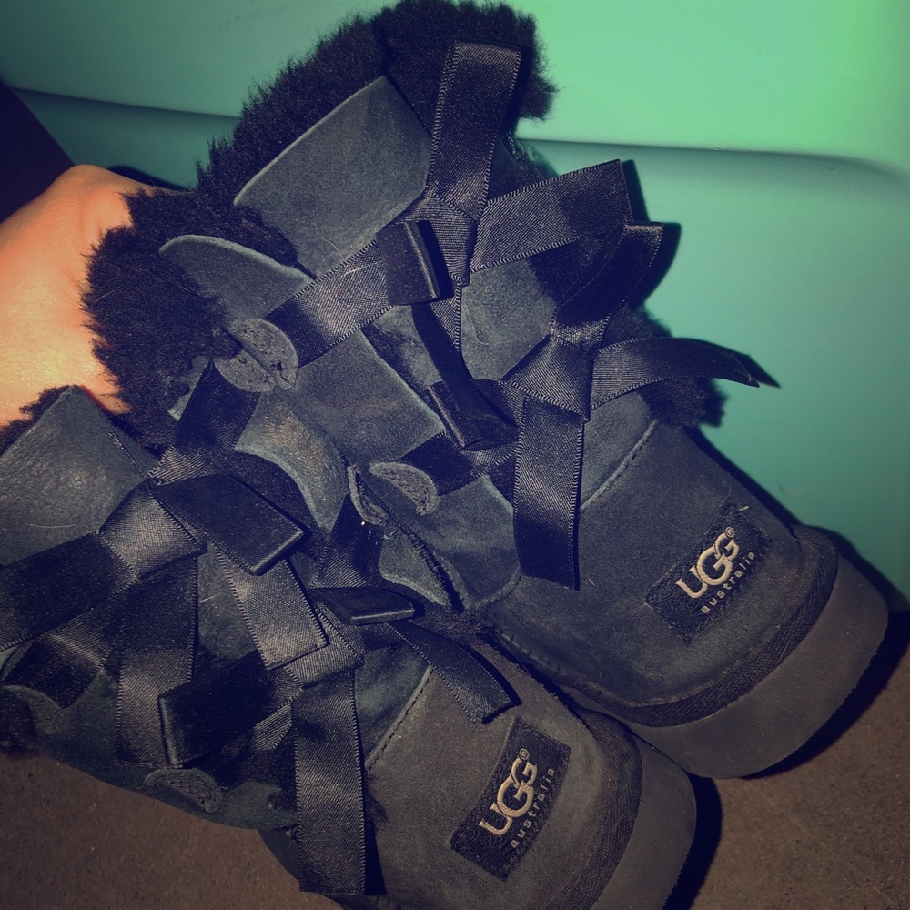 Black Bow UGG boots